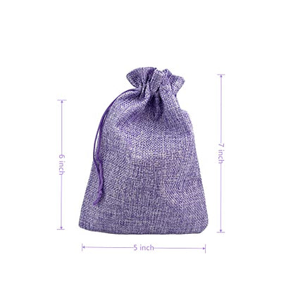 Pack of 25 Burlap Gift Bags with Drawstring Linen Jewelry Pouches Wedding Hessian Jute Bags for Birthday and Treat Pouches Party Wedding Favors Gift