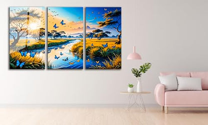 Fantastic Scenery Tempered Glass Wall Art Painting for Living Room