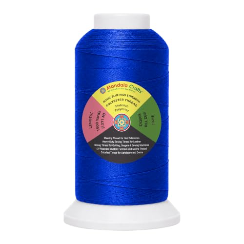 Royal Blue Tex 90 Polyester Heavy Duty Thread for Upholstery