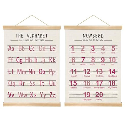 Alphabet and Numbers Wall Chart Set of 2 (2 Count)