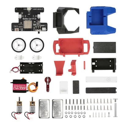 2-in-1 Football & Battle Robot Car Kit, ESP32 APP-Remote Control Battlebolt Car Fighting Robot Toy for Kids Wireless Gameplay Robotics STEM Science Kit Birthday Gift for Boys Girls Age 8+ (One Kit)