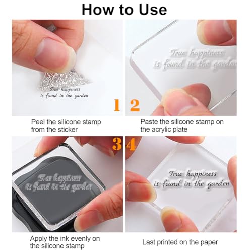 Vintage Clear Stamps for Card Making Flower and Bird Text Clear Stamps Retro Clock Clear Stamps for Scrapbooking Wish Words Rubber Transparent Seal Stamps for DIY Photo Album Crafting
