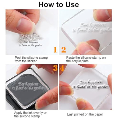 Vintage Clear Stamps for Card Making Flower and Bird Text Clear Stamps Retro Clock Clear Stamps for Scrapbooking Wish Words Rubber Transparent Seal Stamps for DIY Photo Album Crafting