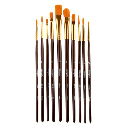 10 Piece Paint Brushes (10 Count)