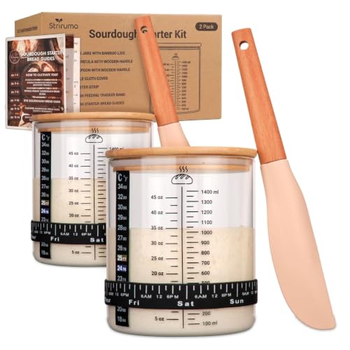 2 Pack 58oz Sourdough Starter Jar Kit