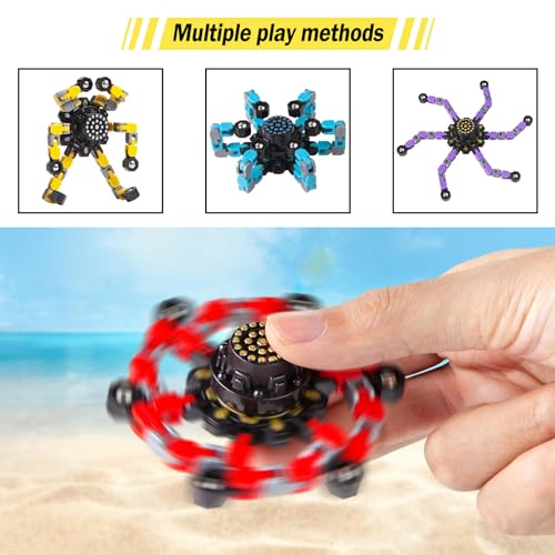 Stocking Stuffers Gifts for Grandkids Transformable Fidget Spinners for Kids and Adults Stress Relief Sensory Fidget Toys for Boys Age 8