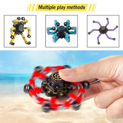 Stocking Stuffers Gifts for Grandkids Transformable Fidget Spinners for Kids and Adults Stress Relief Sensory Fidget Toys for Boys Age 8