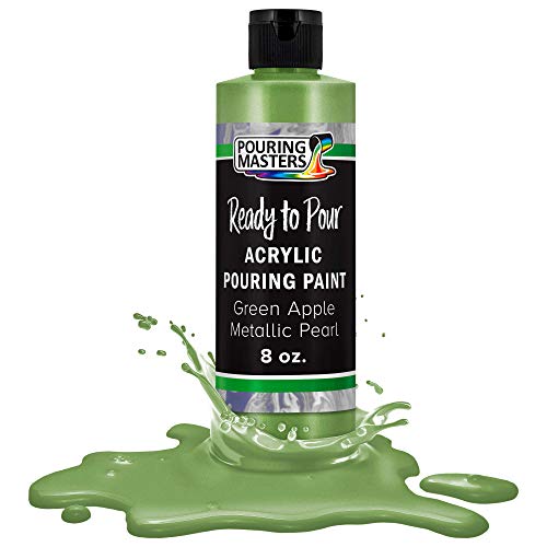 Pouring Masters Green Apple Metallic Pearl Ready to Pour Acrylic Pouring Paint (8 Fl Oz)