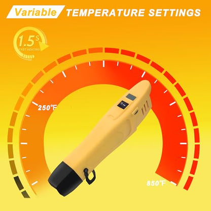 Mini Variable Temp Heat Gun 350W 250℉~850℉ (40 Count)
