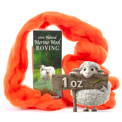 100% Natural Merino Wool Roving (5415 Foot)
