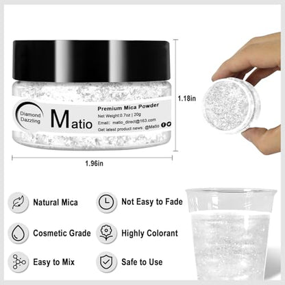 White Glitter Mica Powder