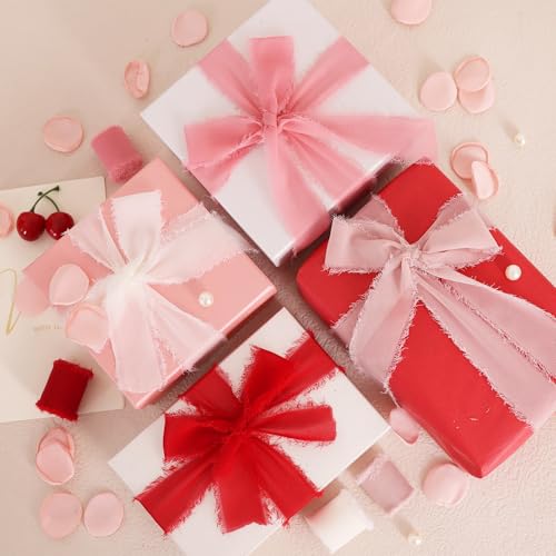 4 Rolls Silk Chiffon Ribbon 1 (4 Count)