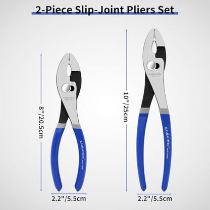 Slip Joint Pliers 8"& 10" Set of 2 (2 Count)