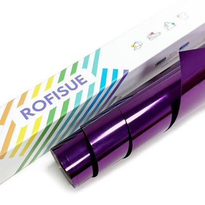Metallic Foil Heat Transfer Vinyl Purple 12Inch*6FT Bundle Chrome HTV in Vibrant Colors for Stunning T