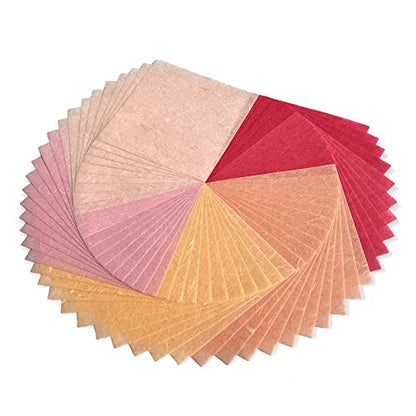 Natural Fiber Mulberry Paper Sheets 6 x 6 Inches (50 Count)