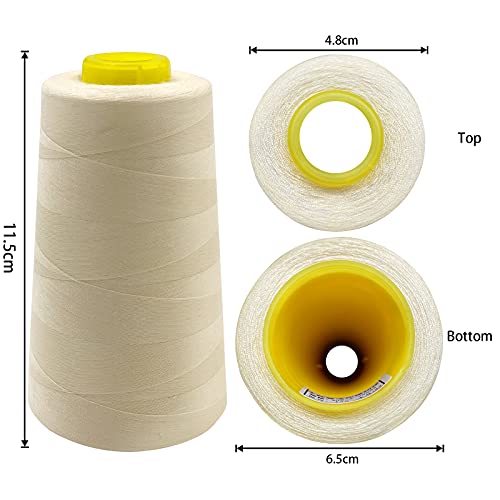 4 Cones of 3000 Yards Each Spool Thread for All Purpose (36000 Foot)