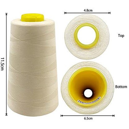 4 Cones of 3000 Yards Each Spool Thread for All Purpose (36000 Foot)