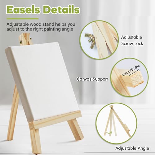 9 Pack 9 Inch Mini Wooden Display Easels (9 Count)