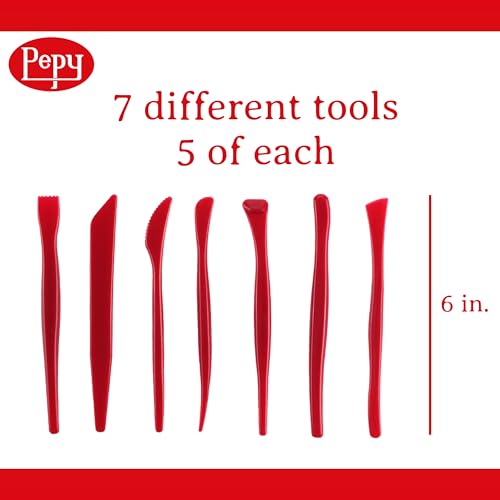 35 PC Clay Sculpting Tools Set; 5 Each of 7 Different Shapes; Ideal for Polymer Clay