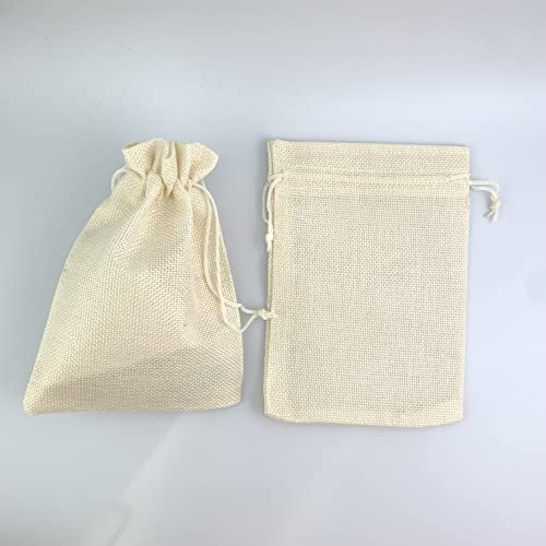 Pack of 25 Burlap Gift Bags with Drawstring Linen Jewelry Pouches Wedding Hessian Jute Bags for Birthday and Treat Pouches Party Wedding Favors Gift