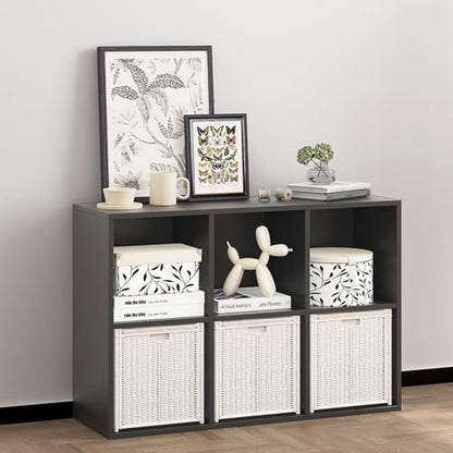 Wooden Cube Storage Organizer with Closed Back Panel