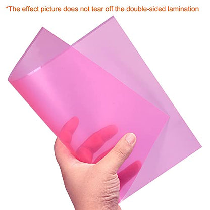 4Pcs A4 Gel Light Lighting Filter Overlay Transparent Color Correction Plastic Vinyl PVC Sheets Photography Television Pink (4 Count)