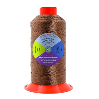Size 346 210D T350 Russet Brown Bonded Nylon Thread