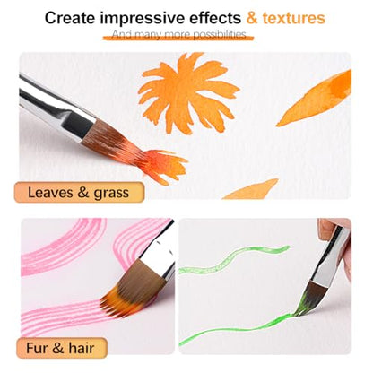 5Pcs Dual Layer Grainer Paint Brush Set (5 Count)