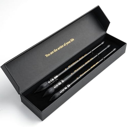 3PCS Squirrel Hair Watercolor Brushes (3 Count)