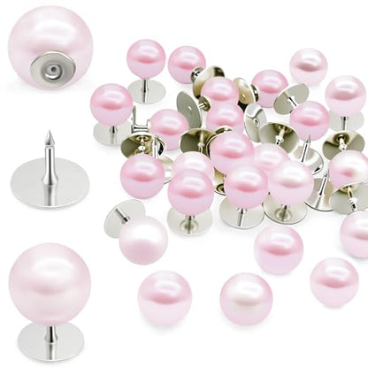 50 Sets Pearl Buttons No Sew Buttons for Clothes (50 Count)