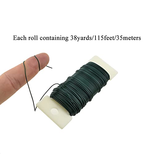 22Gauge Green Flexible Metal Floral Wire (345 Foot)