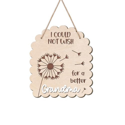 DIY Mothers Day Fingerprints Dandelion Craft Hanging Sign for Grandma