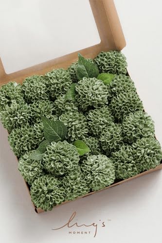 Elf Green Artificial Dahlias (25 Count)