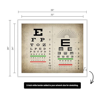 Vintage Eye Chart Canvas