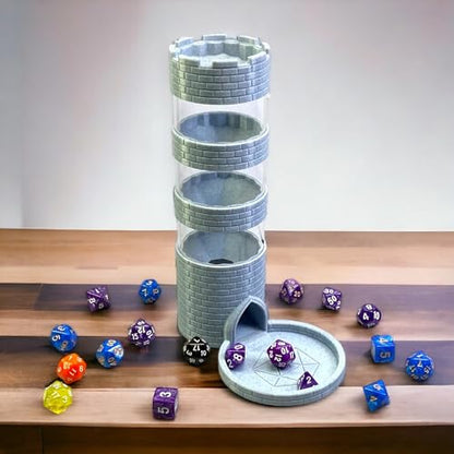 Castle Dice Tower Works with Standard Size Rollers (9.87 Ounce)