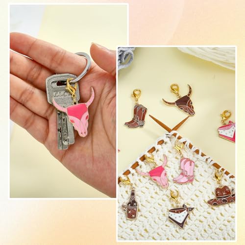 Pink Knitting Stitch Markers for Crocheting