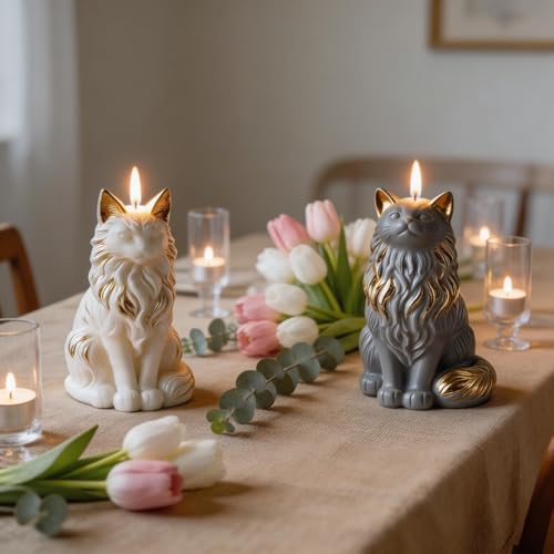 2 Pack Maine Coon Cat Silicone Molds (2 Count)