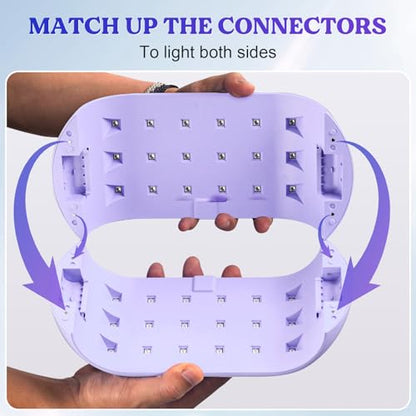Two-Sided 36-LED UV Resin Light, 2/3/5-Min Timer, Purple