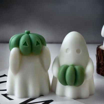Ghost Holding Pumpkin Resin Mold