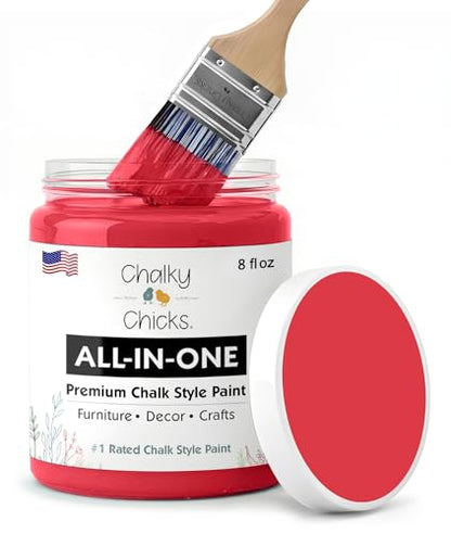 Poppy 8 Fl Oz Chalk Paint for Furniture No Sanding All in One