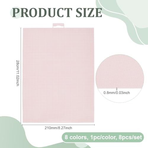 8 Pcs 14 Count Plastic Canvas Sheets