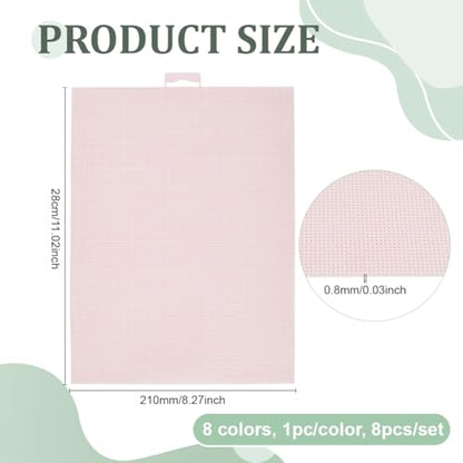 8 Pcs 14 Count Plastic Canvas Sheets