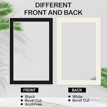 15 Pack 11x17 Black Picture Mats for 9x15 Photos (15 Count)