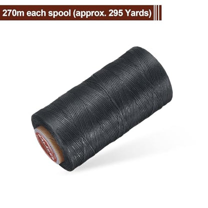 Flat Leather Sewing Waxed Thread