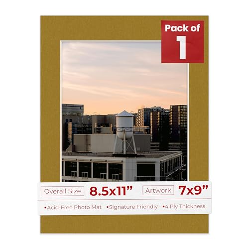 8.5x11 Mat Bevel Cut for 7x9 Photos