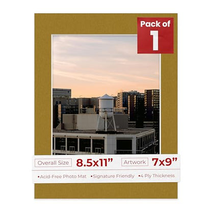 8.5x11 Mat Bevel Cut for 7x9 Photos