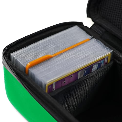 Green Bolt Card Carrying Case fits Pokemon Cards and other TCG Games