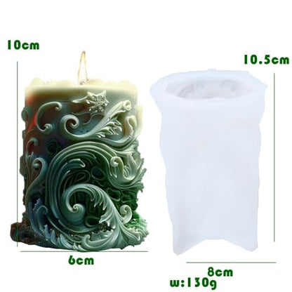 Starfish Shell Cylindrical Candle Mold