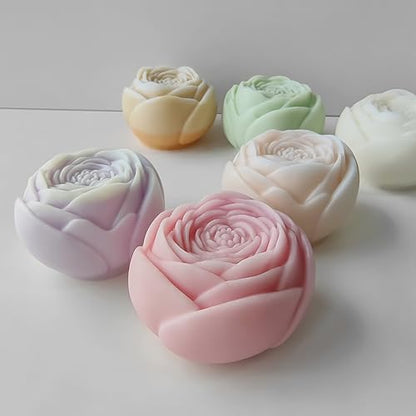 Rose Ball 3D Round Flower Peony Resin Casting Molds