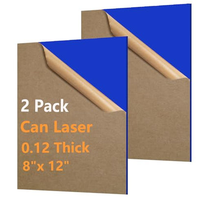 2 Pcs Blue Acrylic Sheets for Laser Cutting (2 Count)